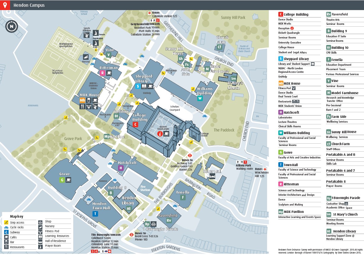 Mdx Hendon Campus Map เรียนต่ออังกฤษ เรียนต่อปริญญาโทอังกฤษ เรียนต่อปริญญตรีในลอนดอน เรียนภาษา